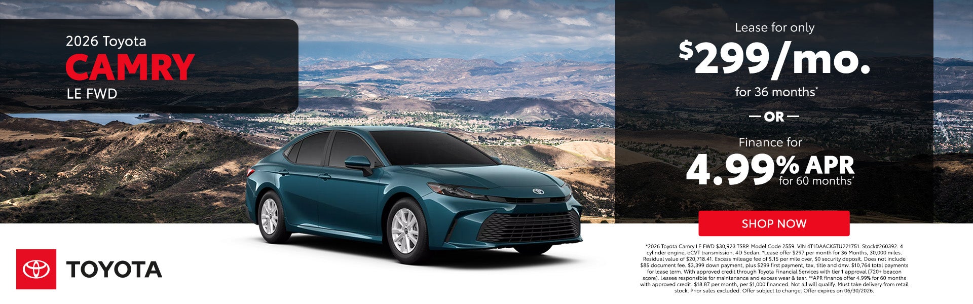 2026 Toyota Camry LE FWD