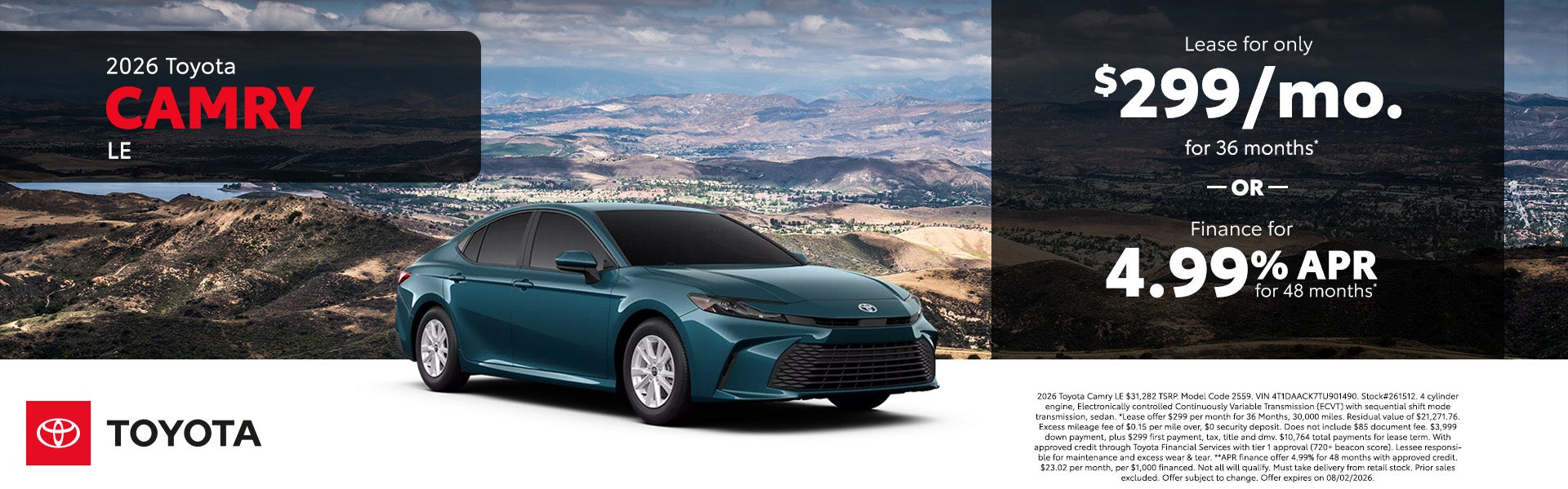 2026 Toyota Camry LE FWD