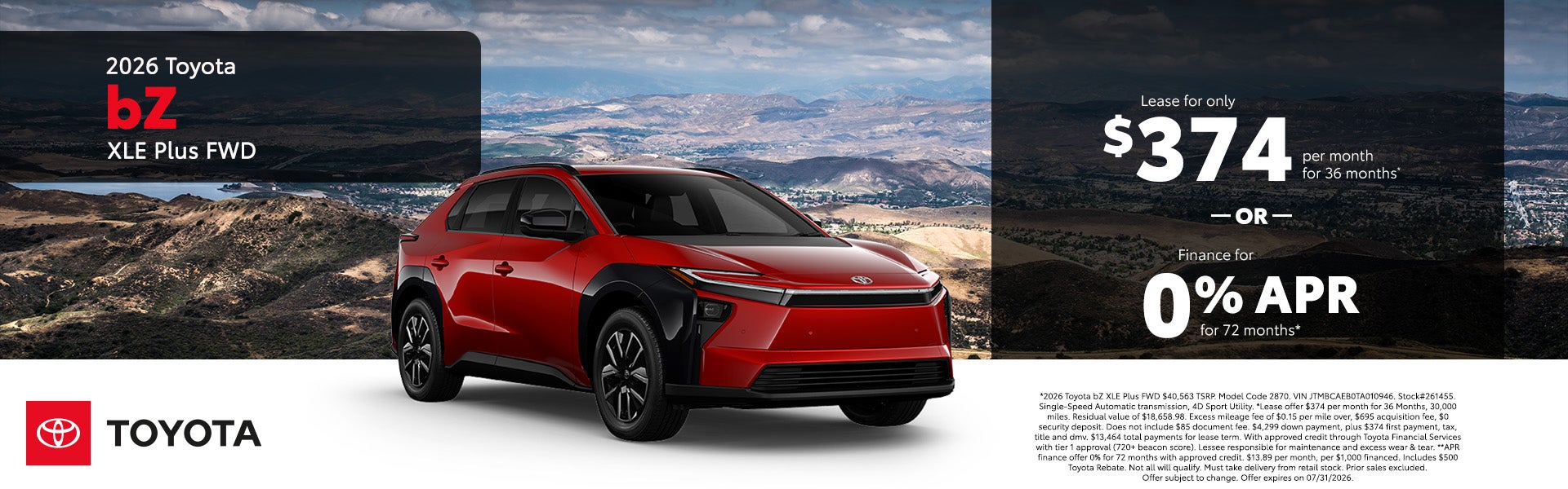 2026 Toyota bZ XLE