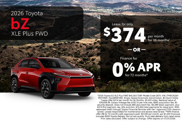 2026 Toyota bZ XLE