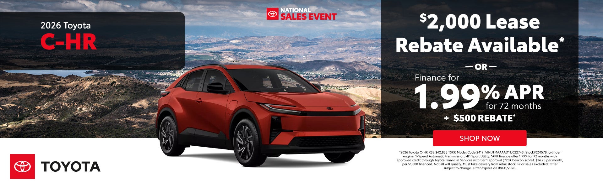 2026 Toyota C-HR XSE