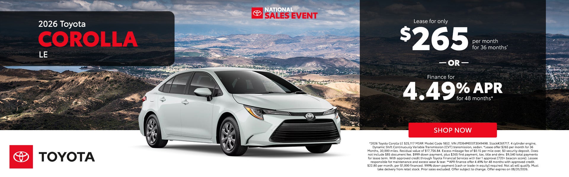 2026 Toyota Corolla LE