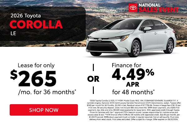 2026 Toyota Corolla LE
