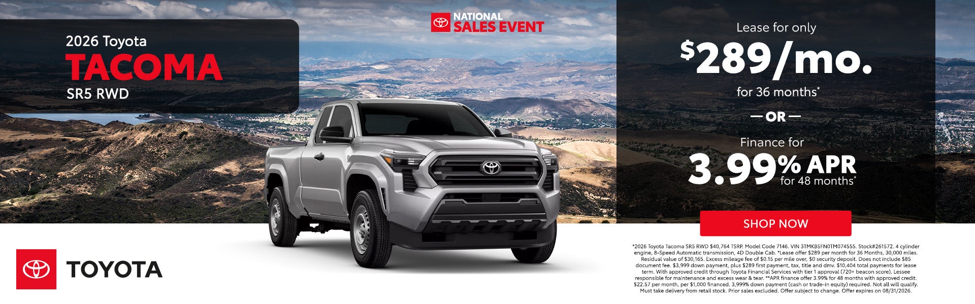 2026 Toyota Tacoma SR5 RWD