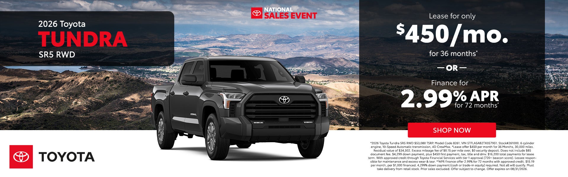 2026 Toyota Tundra SR5 RWD