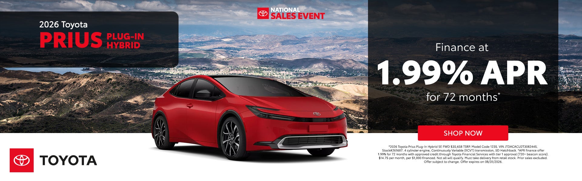 2026 Toyota Prius Plug-In Hybrid SE FWD