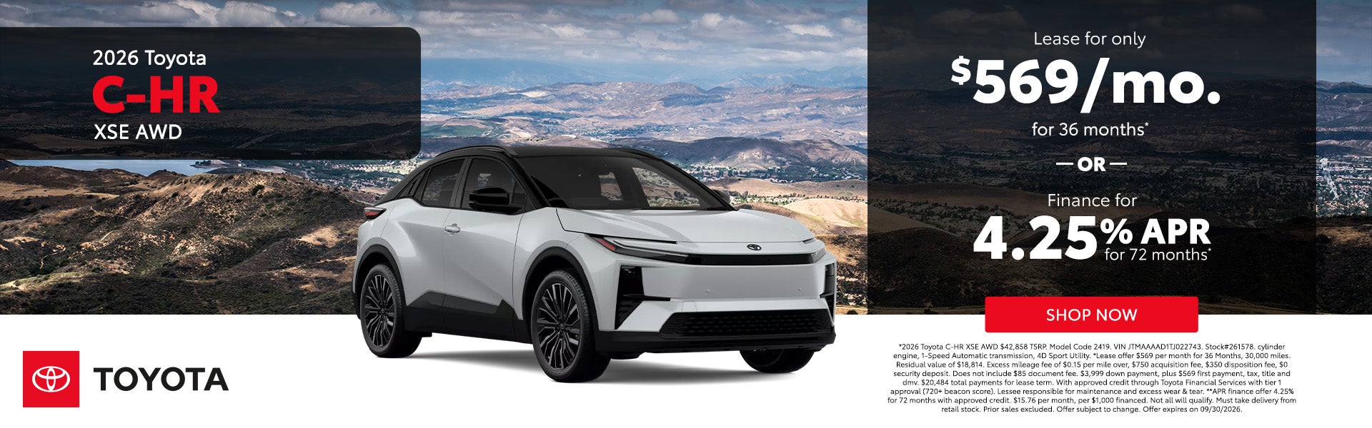 2026 Toyota C-HR XSE