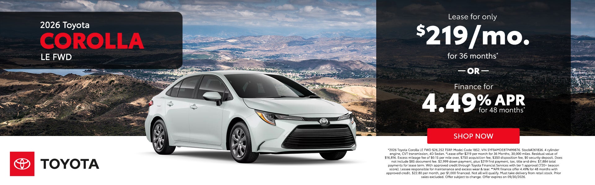 2026 Toyota Corolla LE FWD
