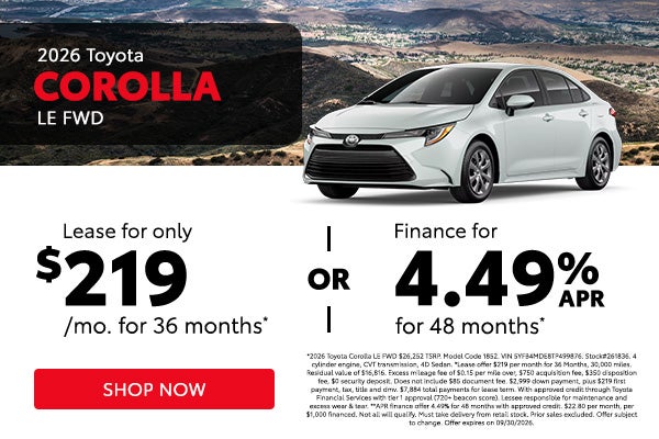 2026 Toyota Corolla LE FWD