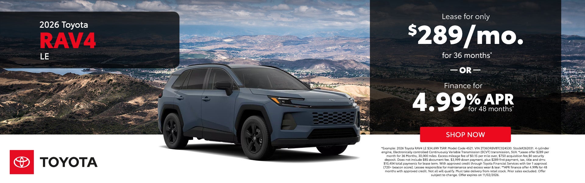 2026 Toyota RAV4 LE