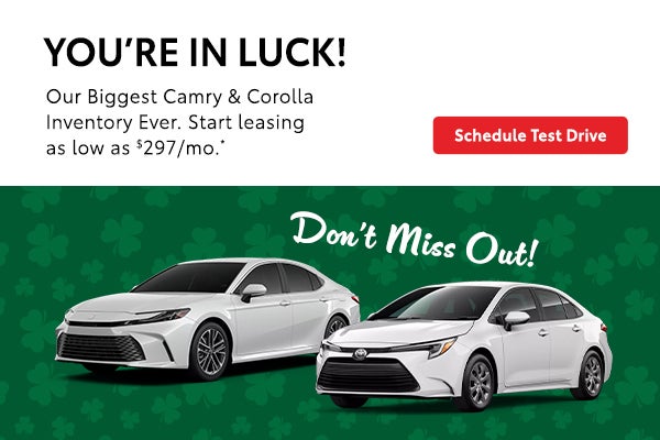 Camry and Corolla Specials